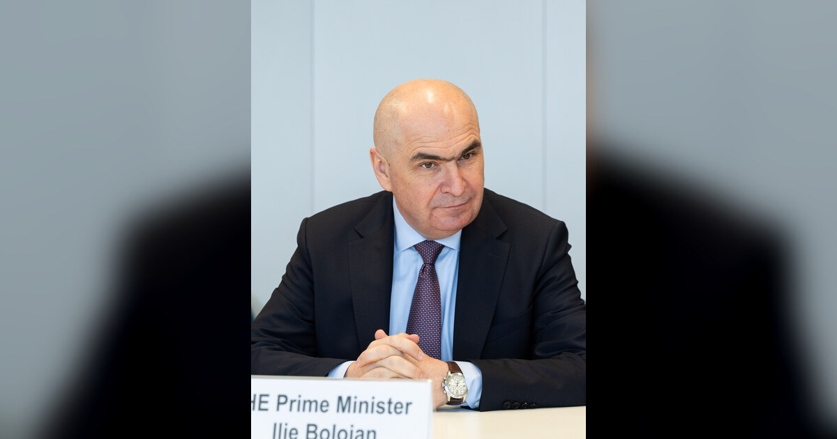 Ilie Bolojan, fotografiat în timpul unei vizite la Comisia Europeană, în februarie 2026.